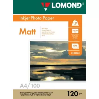 Matowy papier fotograficzny do drukarek atramentowych Lomond 0102003 120 g/m² A4 100 arkuszy