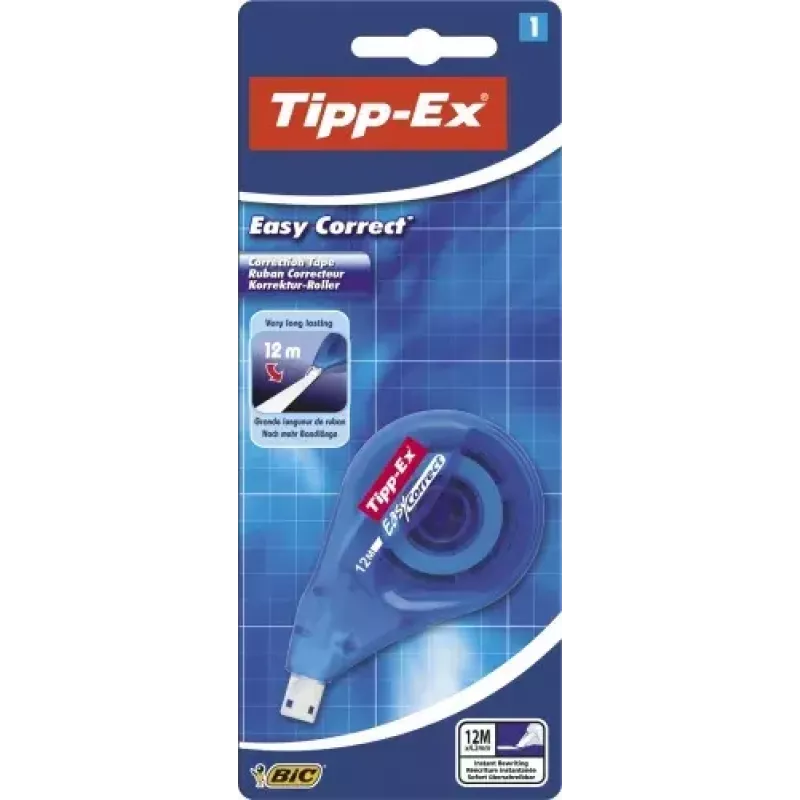 Taśma korekcyjna BIC 8290362 12 m niebiesko-biała 4,2 mm