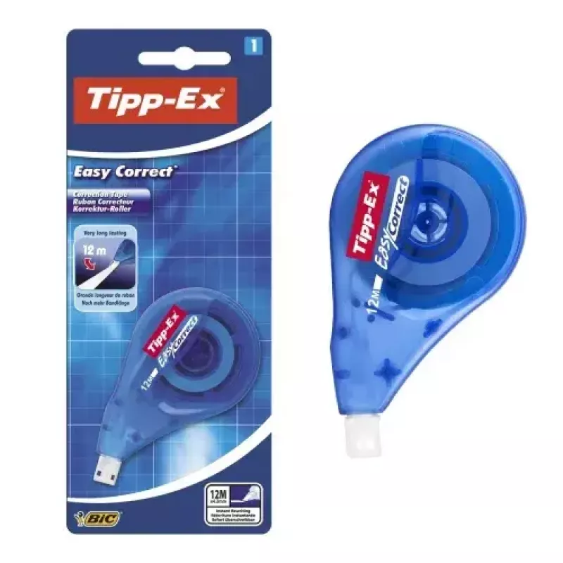 Taśma korekcyjna BIC 8290362 12 m niebiesko-biała 4,2 mm
