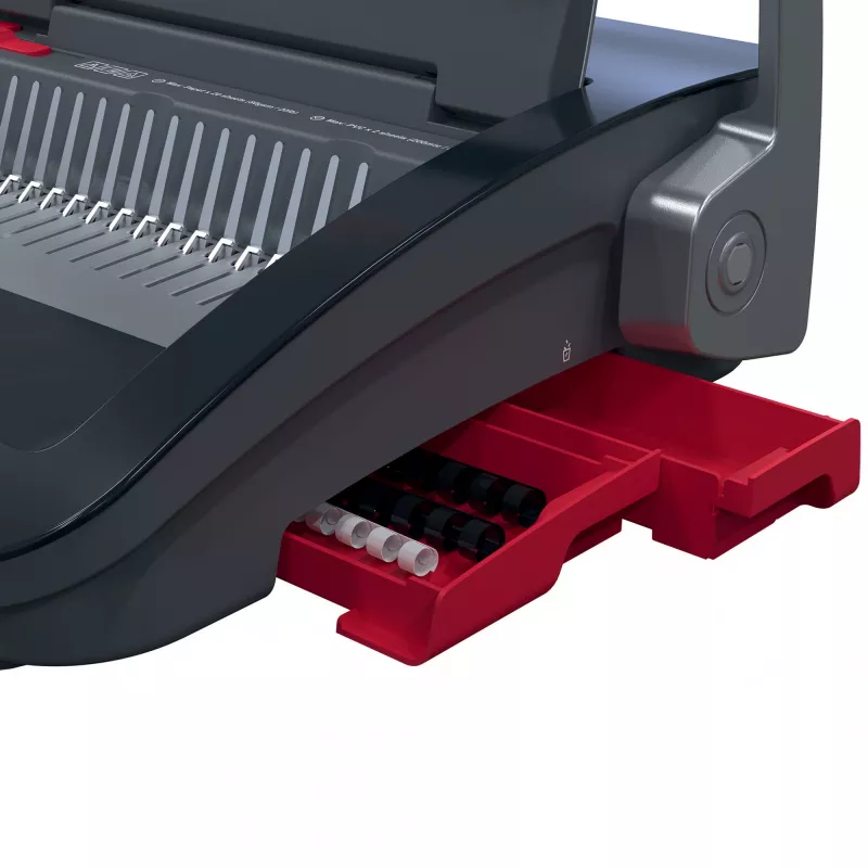 GBC CombBind® CB20 Manualna bindownica grzebieniowa, Bindownica grzebieniowa, Ręczna, 240 arkuszy, Czarny, Czerwony