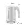 Czajnik Philips serii 3000, 1,7 l, 2200 W, biały, plastikowy, ochrona przed przegrzaniem, bezprzewodowy