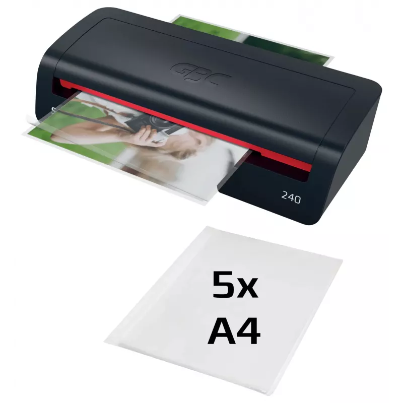 GBC 240 Home Office Laminator A4, 24 cm, laminator gorący, 2 min, 400 mm/min, 0.5 mm, A4