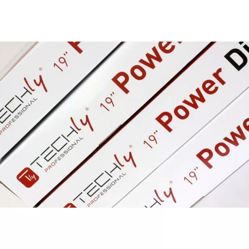 Techly Szafa rack 19 cali PDU 12 wyjść VDE z wtykiem C20 i wyłącznikiem