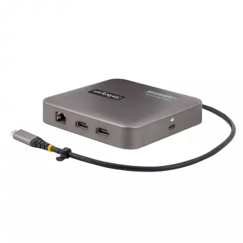 Stacja dokująca StarTech.com USB C, podwójne HDMI 4K 60 Hz, kompatybilna z Macbook Pro (M1/M2/M3/M4) i Windows, hub USB-A/USB-C 10 Gb/s, zasilanie Power Delivery 100 W, GbE, SD, kabel 22 cale/56 cm
