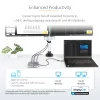 Stacja dokująca StarTech.com USB C, podwójne HDMI 4K 60 Hz, kompatybilna z Macbook Pro (M1/M2/M3/M4) i Windows, hub USB-A/USB-C 10 Gb/s, zasilanie Power Delivery 100 W, GbE, SD, kabel 22 cale/56 cm