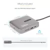 Stacja dokująca StarTech.com USB C, podwójne HDMI 4K 60 Hz, kompatybilna z Macbook Pro (M1/M2/M3/M4) i Windows, hub USB-A/USB-C 10 Gb/s, zasilanie Power Delivery 100 W, GbE, SD, kabel 22 cale/56 cm
