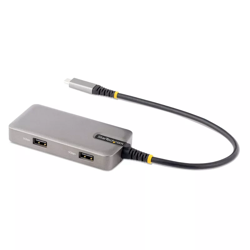 Wieloportowy adapter USB-C StarTech.com – 4K 60Hz HDMI – HDR – 2-portowy hub USB 3.0 5 Gb/s – 100W Power Delivery Pass-Through – GbE – certyfikat Works with Chromebook – Windows/macOS