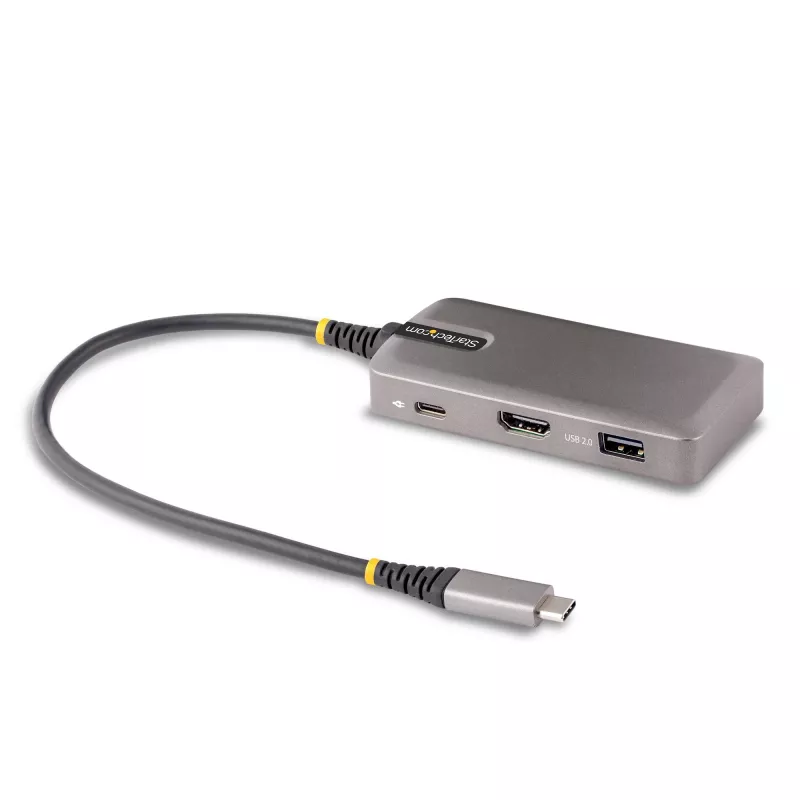 StarTech.com USB-C Multiport Adapter - 4K 60Hz HDMI z HDR - 3-portowy hub USB - 100W przelotowe zasilanie Power Delivery - Works With Chromebook certified - Windows/macOS/iPadOS/Android™