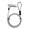 Techy Combination Notebook Security Padlock dla nano slotu, 1,8 m, Zamek szyfrowy, Metal, Stal, Srebrny