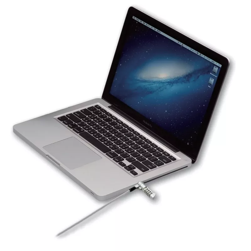 Techy Combination Notebook Security Padlock dla nano slotu, 1,8 m, Zamek szyfrowy, Metal, Stal, Srebrny