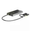 Adapter StarTech.com USB-C do dwóch HDMI - USB-C lub A do 2x HDMI - 4K 60 Hz - Przelotowe ładowanie Power Delivery 100 W - Wbudowany kabel 0,3 m (1 ft) - Konwerter USB na HDMI do wielu monitorów dla laptopa - TAA