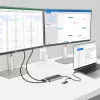 Adapter StarTech.com USB-C do dwóch HDMI - USB-C lub A do 2x HDMI - 4K 60 Hz - Przelotowe ładowanie Power Delivery 100 W - Wbudowany kabel 0,3 m (1 ft) - Konwerter USB na HDMI do wielu monitorów dla laptopa - TAA