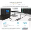 Adapter StarTech.com USB-C do dwóch HDMI - USB-C lub A do 2x HDMI - 4K 60 Hz - Przelotowe ładowanie Power Delivery 100 W - Wbudowany kabel 0,3 m (1 ft) - Konwerter USB na HDMI do wielu monitorów dla laptopa - TAA