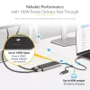 Adapter StarTech.com USB-C do dwóch HDMI - USB-C lub A do 2x HDMI - 4K 60 Hz - Przelotowe ładowanie Power Delivery 100 W - Wbudowany kabel 0,3 m (1 ft) - Konwerter USB na HDMI do wielu monitorów dla laptopa - TAA