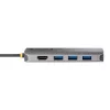 StarTech.com USB C Multiport Adapter 4K 60Hz HDMI Video, 3 Pt 5Gbps USB-A Hub, 100W USB Power Delivery Pass-Through/GbE/SD/MicroSD, 12 inch/30cm kabel, Travel Laptop Docking Station