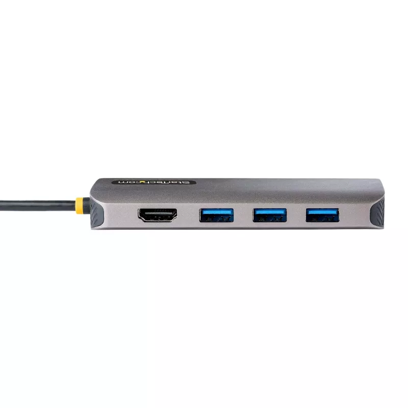 StarTech.com USB C Multiport Adapter 4K 60Hz HDMI Video, 3 Pt 5Gbps USB-A Hub, 100W USB Power Delivery Pass-Through/GbE/SD/MicroSD, 12 inch/30cm kabel, Travel Laptop Docking Station