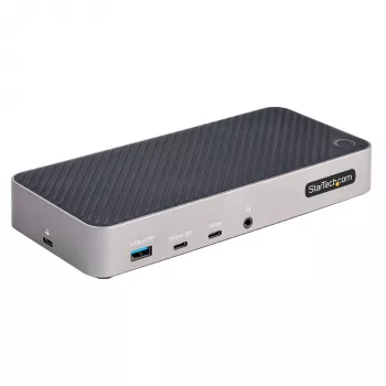 Stacja dokująca StarTech.com USB-C do trzech monitorów - HDMI/DP potrójne 4K USB-C - 5-portowy hub USB - GbE - 100W PD - Uniwersalna stacja dokująca do wielu monitorów - kompatybilna z Thunderbolt 3/4