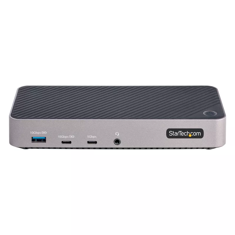 Stacja dokująca StarTech.com USB-C do trzech monitorów - HDMI/DP potrójne 4K USB-C - 5-portowy hub USB - GbE - 100W PD - Uniwersalna stacja dokująca do wielu monitorów - kompatybilna z Thunderbolt 3/4