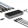 Stacja dokująca StarTech.com USB-C do trzech monitorów - HDMI/DP potrójne 4K USB-C - 5-portowy hub USB - GbE - 100W PD - Uniwersalna stacja dokująca do wielu monitorów - kompatybilna z Thunderbolt 3/4