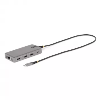 StarTech.com USB-C Triple Monitor Multiport Adapter, Dual 4K 60Hz + 4K 30Hz HDMI i DisplayPort, 3-portowy hub USB 10 Gb/s, 100 W PD Pass-Through, GbE, stacja dokująca podróżna, Windows i ChromeOS
