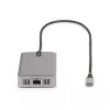 StarTech.com USB-C Triple Monitor Multiport Adapter, Dual 4K 60Hz + 4K 30Hz HDMI i DisplayPort, 3-portowy hub USB 10 Gb/s, 100 W PD Pass-Through, GbE, stacja dokująca podróżna, Windows i ChromeOS