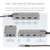 StarTech.com USB-C Triple Monitor Multiport Adapter, Dual 4K 60Hz + 4K 30Hz HDMI i DisplayPort, 3-portowy hub USB 10 Gb/s, 100 W PD Pass-Through, GbE, stacja dokująca podróżna, Windows i ChromeOS