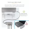 StarTech.com USB-C Triple Monitor Multiport Adapter, Dual 4K 60Hz + 4K 30Hz HDMI i DisplayPort, 3-portowy hub USB 10 Gb/s, 100 W PD Pass-Through, GbE, stacja dokująca podróżna, Windows i ChromeOS