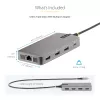 StarTech.com USB-C Triple Monitor Multiport Adapter, Dual 4K 60Hz + 4K 30Hz HDMI i DisplayPort, 3-portowy hub USB 10 Gb/s, 100 W PD Pass-Through, GbE, stacja dokująca podróżna, Windows i ChromeOS