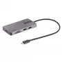StarTech.com Adapter wielofunkcyjny USB-C, podwójne wyjście wideo HDMI, 4K 60 Hz, hub USB-A 2 porty 5 Gb/s, zasilanie przelotowe 100 W Power Delivery / GbE / SD / MicroSD, kabel 12 cali / 30 cm, stacja dokująca podróżna, stacja dokująca do laptopa