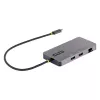 StarTech.com Adapter wielofunkcyjny USB-C, podwójne wyjście wideo HDMI, 4K 60 Hz, hub USB-A 2 porty 5 Gb/s, zasilanie przelotowe 100 W Power Delivery / GbE / SD / MicroSD, kabel 12 cali / 30 cm, stacja dokująca podróżna, stacja dokująca do laptopa