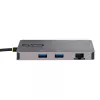 StarTech.com Adapter wielofunkcyjny USB-C, podwójne wyjście wideo HDMI, 4K 60 Hz, hub USB-A 2 porty 5 Gb/s, zasilanie przelotowe 100 W Power Delivery / GbE / SD / MicroSD, kabel 12 cali / 30 cm, stacja dokująca podróżna, stacja dokująca do laptopa