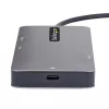 StarTech.com Adapter wielofunkcyjny USB-C, podwójne wyjście wideo HDMI, 4K 60 Hz, hub USB-A 2 porty 5 Gb/s, zasilanie przelotowe 100 W Power Delivery / GbE / SD / MicroSD, kabel 12 cali / 30 cm, stacja dokująca podróżna, stacja dokująca do laptopa