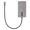 StarTech.com Adapter wielofunkcyjny USB-C, podwójne wyjście wideo HDMI, 4K 60 Hz, hub USB-A 2 porty 5 Gb/s, zasilanie przelotowe 100 W Power Delivery / GbE / SD / MicroSD, kabel 12 cali / 30 cm, stacja dokująca podróżna, stacja dokująca do laptopa