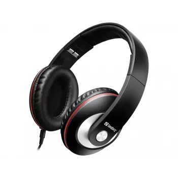 Sandberg Play'n Go Headset Czarny, Przewodowy, Połączenia/Muzyka, 20 - 20000 Hz, 430 g, Zestaw słuchawkowy, Czarny