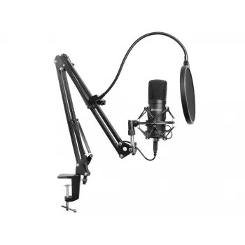 Zestaw mikrofonowy USB Sandberg Streamer, mikrofon studyjny, -27 dB, 30–16000 Hz, 24 bity, 96 kHz, jednokierunkowy