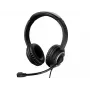 Sandberg MiniJack Chat Headset, przewodowy, połączenia/muzyka, 20–20000 Hz, 180 g, zestaw słuchawkowy, czarny