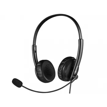 Sandberg 2in1 Office Headset Jack+USB, przewodowy, biuro/centrum telefoniczne, 20–20000 Hz, 110 g, słuchawki nagłowne, czarny