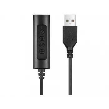 Sandberg 2in1 Office Headset Jack+USB, przewodowy, biuro/centrum telefoniczne, 20–20000 Hz, 110 g, słuchawki nagłowne, czarny