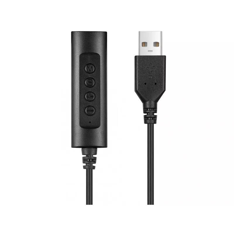 Sandberg 2in1 Office Headset Jack+USB, przewodowy, biuro/centrum telefoniczne, 20–20000 Hz, 110 g, słuchawki nagłowne, czarny