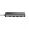 Adapter wieloportowy USB-C StarTech.com, HDMI 4K 60Hz, 3-portowy hub USB 5 Gb/s, zasilanie 100W PD, GbE, kabel 30 cm, mini stacja dokująca do laptopa