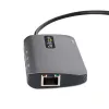Adapter wieloportowy USB-C StarTech.com, HDMI 4K 60Hz, 3-portowy hub USB 5 Gb/s, zasilanie 100W PD, GbE, kabel 30 cm, mini stacja dokująca do laptopa