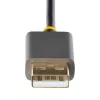 adapter kablowya StarTech.com HDMI na DisplayPort 1ft (30cm), aktywny konwerter 4K 60Hz HDMI 2.0 do DP 1.2, HDR, zasilany przez magistralę USB, źródło HDMI do monitora DisplayPort dla laptopów/komputerów stacjonarnych