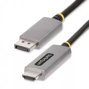 StarTech.com Kabel przejściówkowy DisplayPort do HDMI, 8K 60Hz, 4K 144Hz, HDR10, DP 1.4 na HDMI 2.1, aktywny konwerter wideo, DisplayPort do monitora HDMI, M/M - przewód DisplayPort do HDMI, 2m