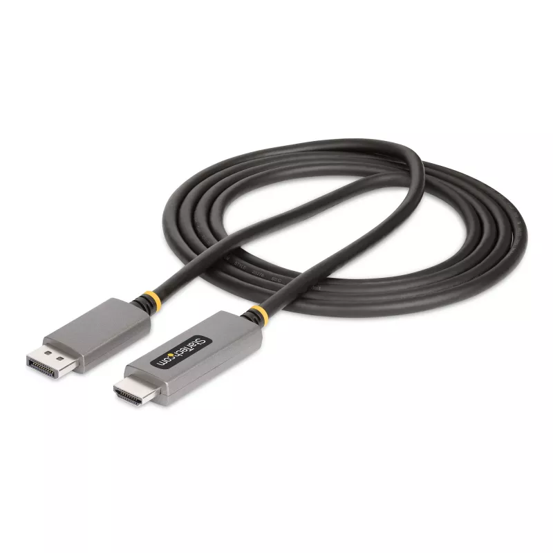 StarTech.com Kabel przejściówkowy DisplayPort do HDMI, 8K 60Hz, 4K 144Hz, HDR10, DP 1.4 na HDMI 2.1, aktywny konwerter wideo, DisplayPort do monitora HDMI, M/M - przewód DisplayPort do HDMI, 2m