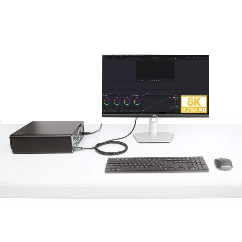 StarTech.com Kabel przejściówkowy DisplayPort do HDMI, 8K 60Hz, 4K 144Hz, HDR10, DP 1.4 na HDMI 2.1, aktywny konwerter wideo, DisplayPort do monitora HDMI, M/M - przewód DisplayPort do HDMI, 2m