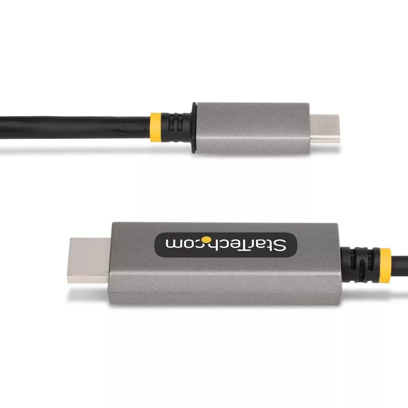 StarTech.com 6ft (2m) adapter kablowy USB-C na HDMI, 8K 60Hz, 4K 144Hz, HDR10, kabel konwertera wideo USB typu C na HDMI 2.1, zgodny z USB-C DP Alt Mode/USB4/Thunderbolt 3/4 - laptop USB-C do monitora HDMI