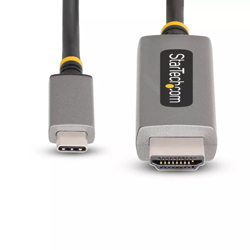 StarTech.com 6ft (2m) adapter kablowy USB-C na HDMI, 8K 60Hz, 4K 144Hz, HDR10, kabel konwertera wideo USB typu C na HDMI 2.1, zgodny z USB-C DP Alt Mode/USB4/Thunderbolt 3/4 - laptop USB-C do monitora HDMI