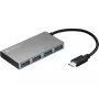 Sandberg USB-C na 4 porty USB 3.0 Pocket Hub, USB 3.2 Gen 1 (3.1 Gen 1) Type-C, USB 3.2 Gen 1 (3.1 Gen 1) Type-A, biały, aluminium, RoHS, Windows 10, Windows 7, Windows 8
