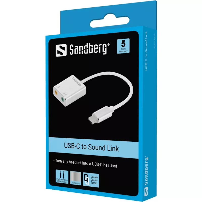 Sandberg USB-C do łącza dźwiękowego