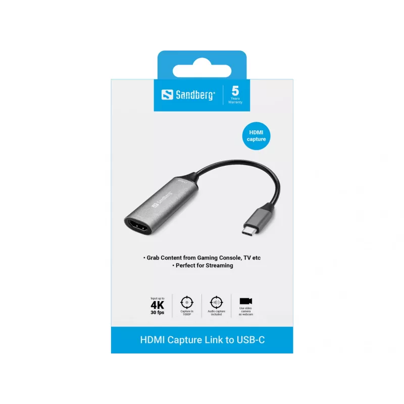 Sandberg HDMI Capture Link do USB-C